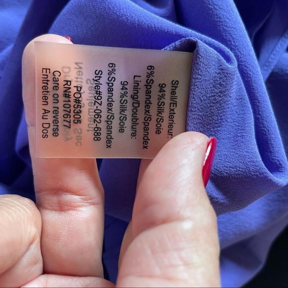 Alice+Olivia Purple Silk Racerback Mini Dress S - Picture 10 of 11
